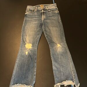 Mother the insider crop step chew “dancing on coals” EUC size 26